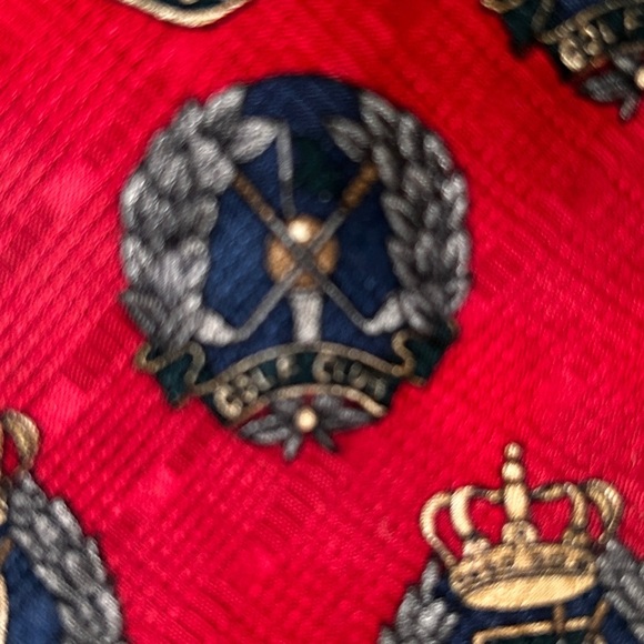 James Windsor 100% Silk Tie Mens Size 55" x 4" Golf Theme - Picture 3 of 8